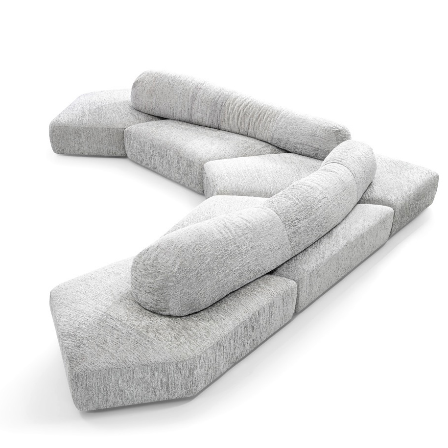 On The Top Sectional Fabric Sofa
