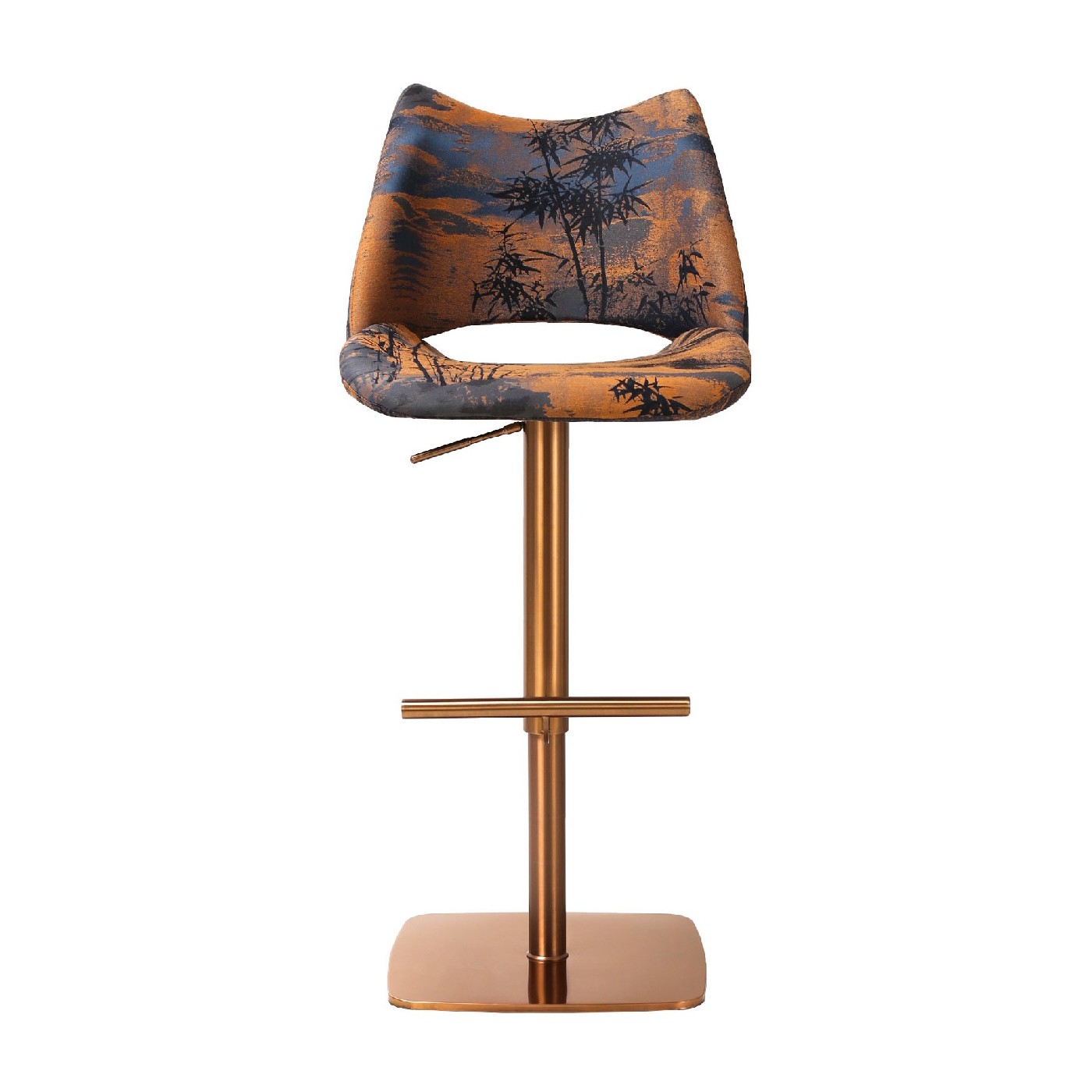 Contemporary Barstool with Brass Base