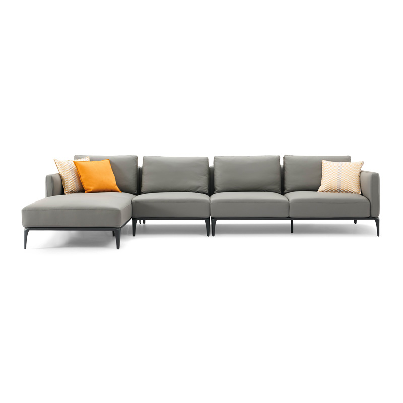 Genuine Leather Living Room Corner Sofa