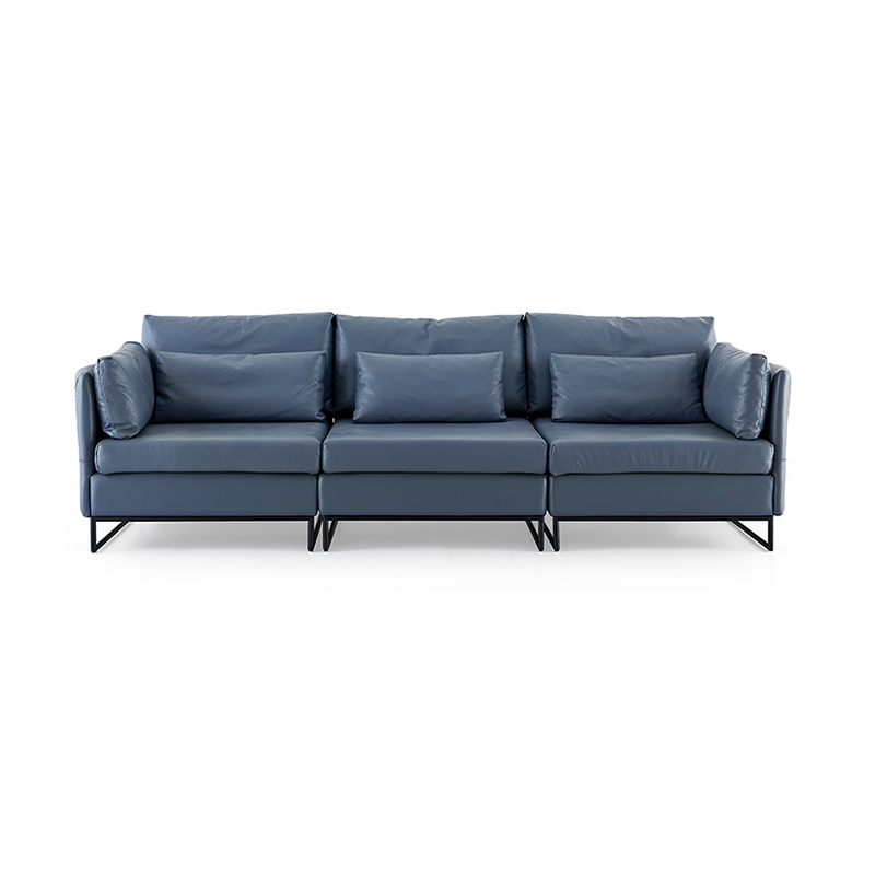Classic Comfortable Leather Sofa for Living Room