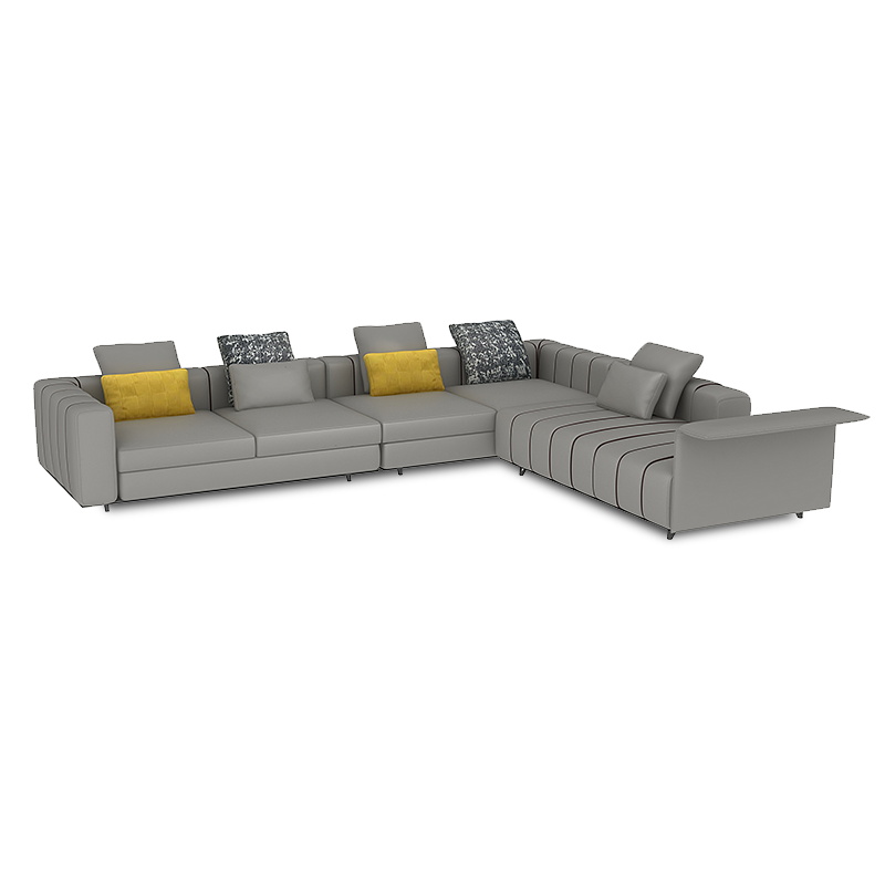 Module Sectional L Shape Leather Sofa