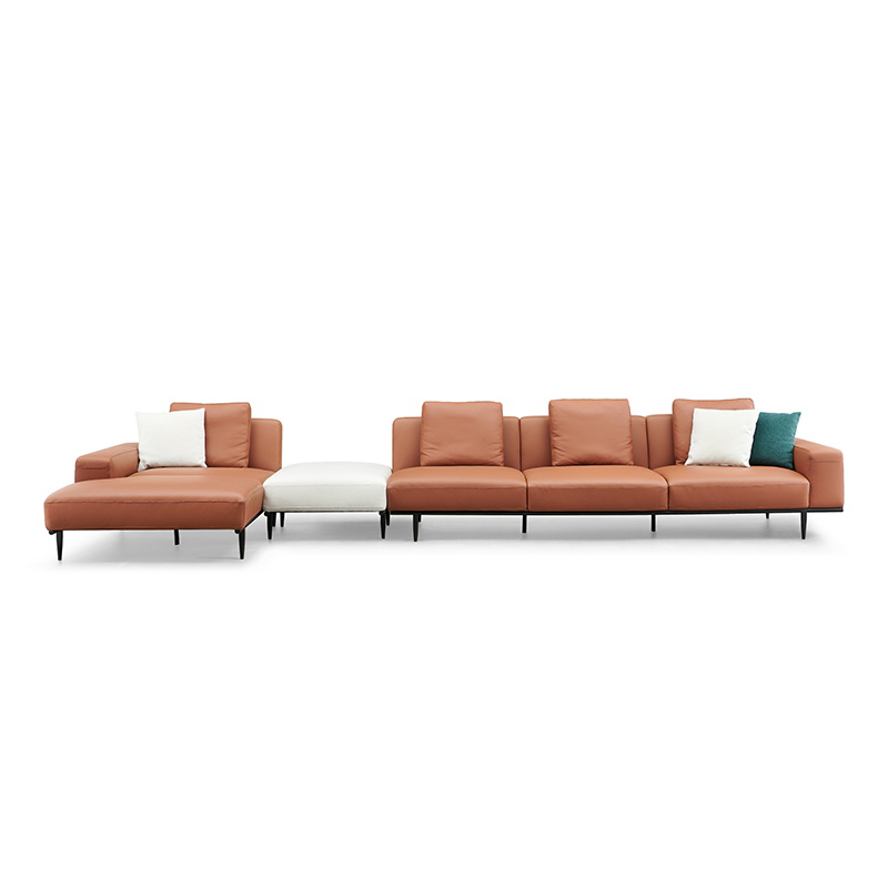 Italian Living Room Genuine Leather Sofa