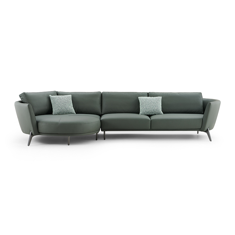 Modern Leisure Corner Leather Sofa