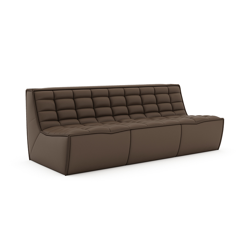 Long Side Sectional Leather Sofa