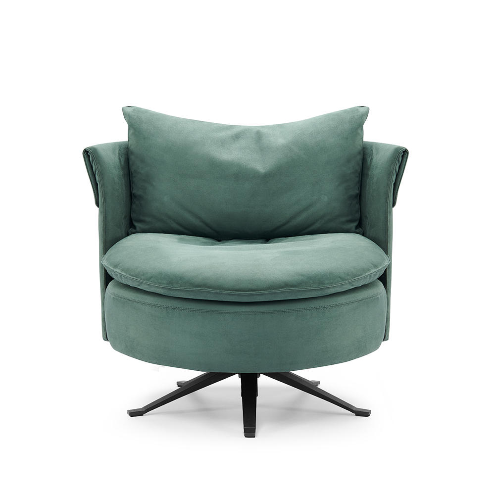 Upholstered Swivel Barrel Chair